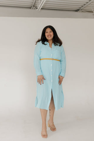 Button - Down Duster – Aqua Breeze - Love Marlow