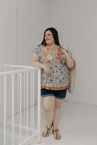 BUTTON FLY CUFFED SHORTS IN DARK INDIGO - Love Marlow