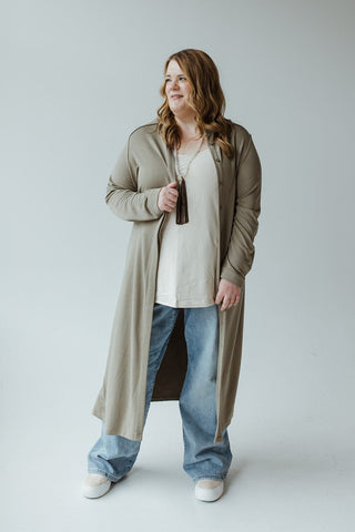 BUTTON - UP SHIRT DRESS IN CLARY SAGE - Love Marlow