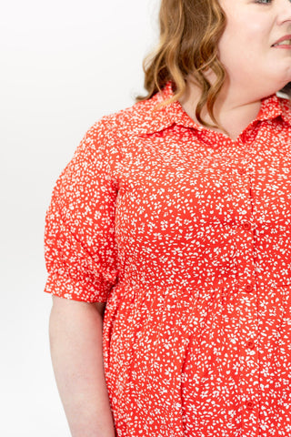Caliente Floral Button-Front Tiered Midi Dress - Love Marlow