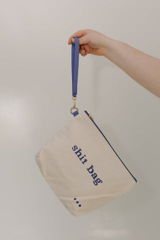 CANVAS "S**T BAG" FUNNY CATCH - ALL ZIPPER POUCH - Love Marlow