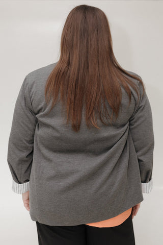 CLASSIC BLAZER IN DARK GREY MELANGE - Love Marlow