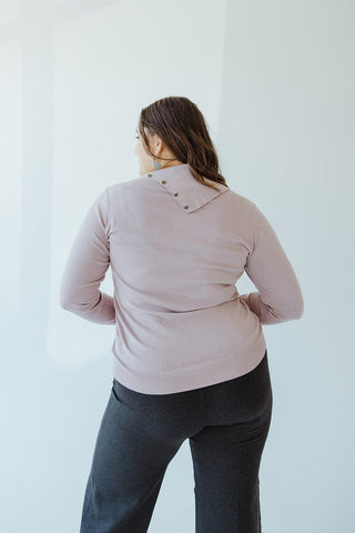 CLASSIC LIGHTWEIGHT TURTLENECK IN GREY ROSE - 22/24 - Love Marlow