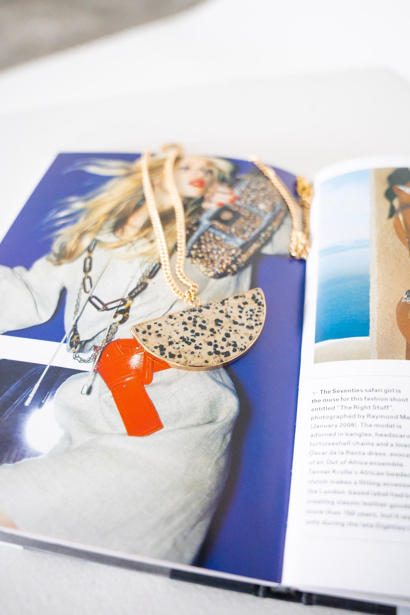 CLEOPATRA NECKLACE IN DALMATIAN - Love Marlow