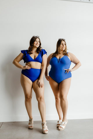 CRISSCROSS V - NECK ONE - PIECE SWIMSUIT - Love Marlow