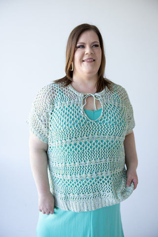 CROCHET SHORT SLEEVE TEE - Love Marlow