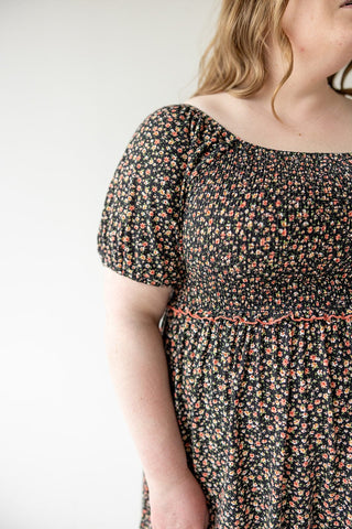 DAINTY FLORAL SMOCKED BODICE DRESS - Love Marlow