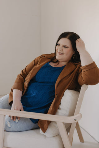 Dark Horizon Textured Tank – Plus Size Layering Top - Love Marlow