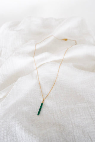 DORIAN NECKLACE IN GREEN - Love Marlow