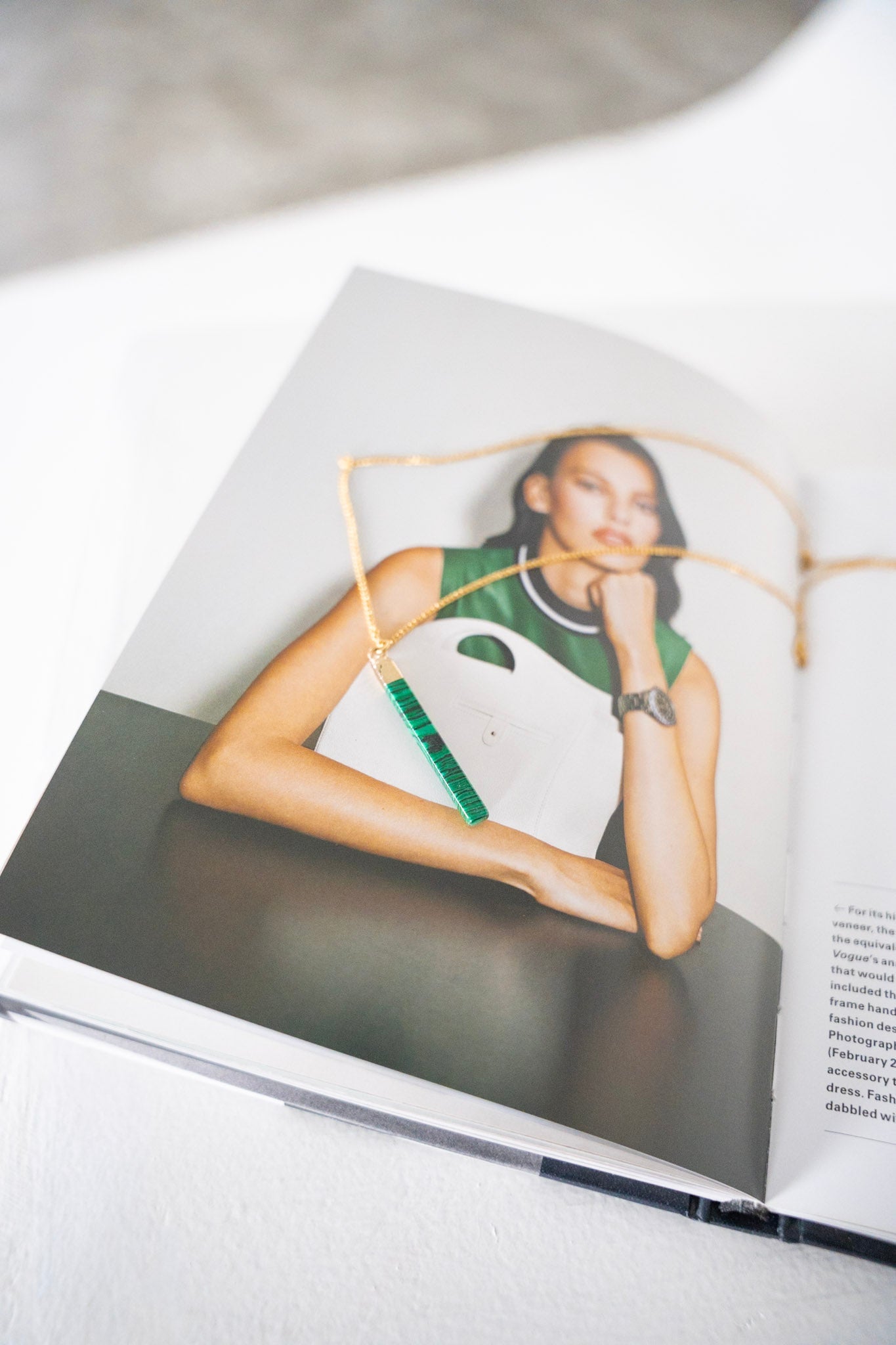 DORIAN NECKLACE IN GREEN - Love Marlow