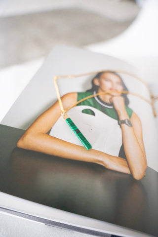 DORIAN NECKLACE IN GREEN - Love Marlow