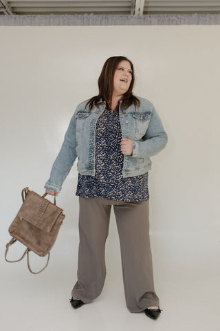 DOTTED LUXE V - NECK KNIT BLOUSE - Love Marlow