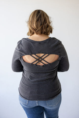 DOUBLE PEEK - A - BOO 3/4 SLEEVE TEE - Love Marlow