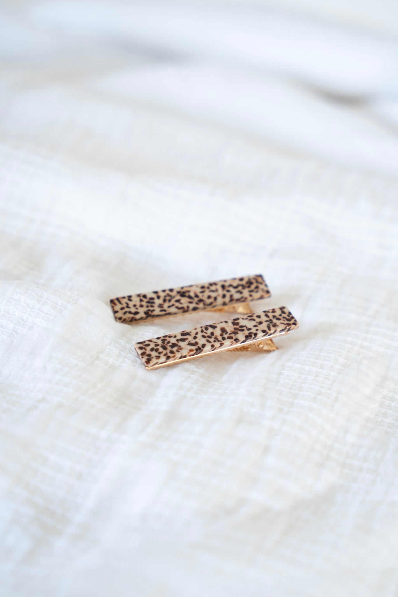 ELEANOR HAIR CLIPS IN BROWN DOT - Love Marlow