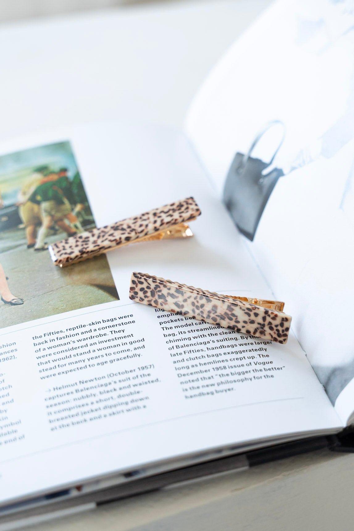 ELEANOR HAIR CLIPS IN BROWN DOT - Love Marlow