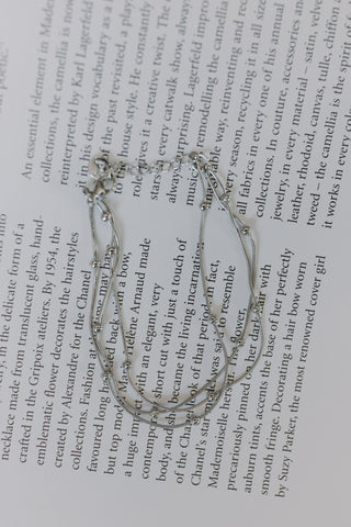 ELENA DELICATE LAYERED WATERPROOF BRACELET IN SILVER - Love Marlow