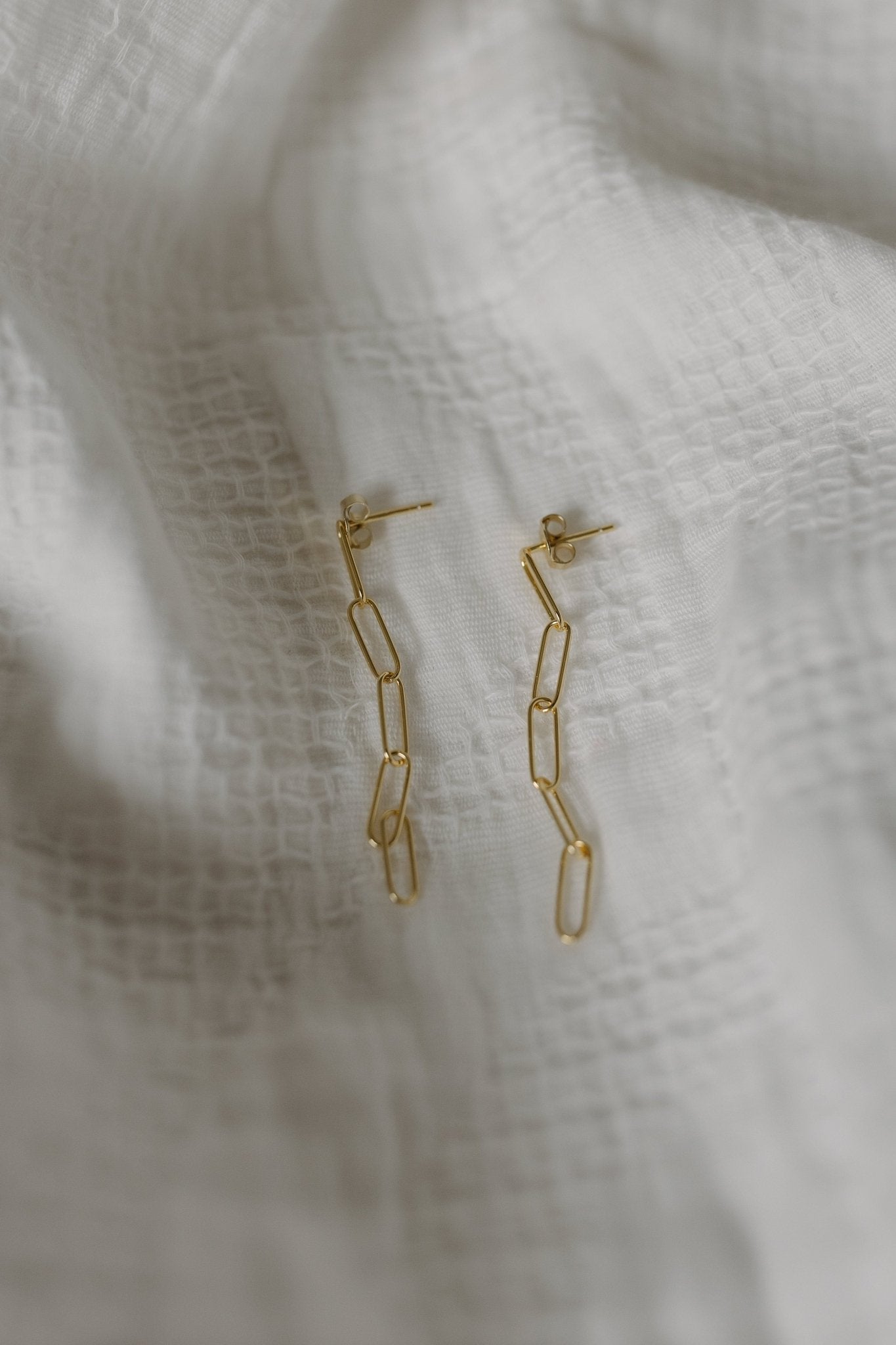 ELENA LINK DROP EARRINGS - Love Marlow