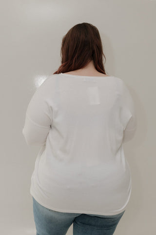 ESSENTIAL CREW NECK SWEATER WITH POCKETS – OFF - WHITE - Love Marlow