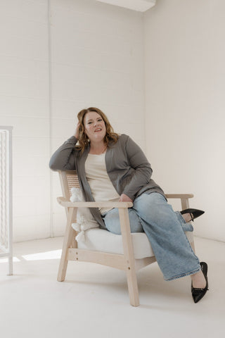 ESSENTIAL LIGHTWEIGHT LONG - SLEEVED CARDIGAN IN CHARCOAL GREY - Love Marlow