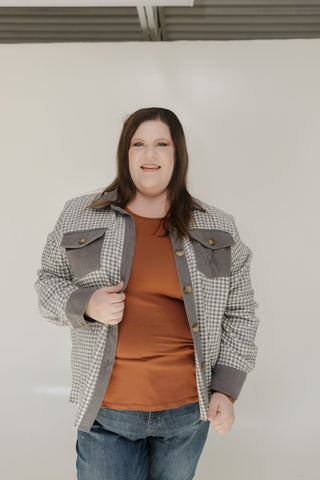 ESSENTIAL LONG SLEEVE SUPER SOFT TEE IN CINNAMON - Love Marlow