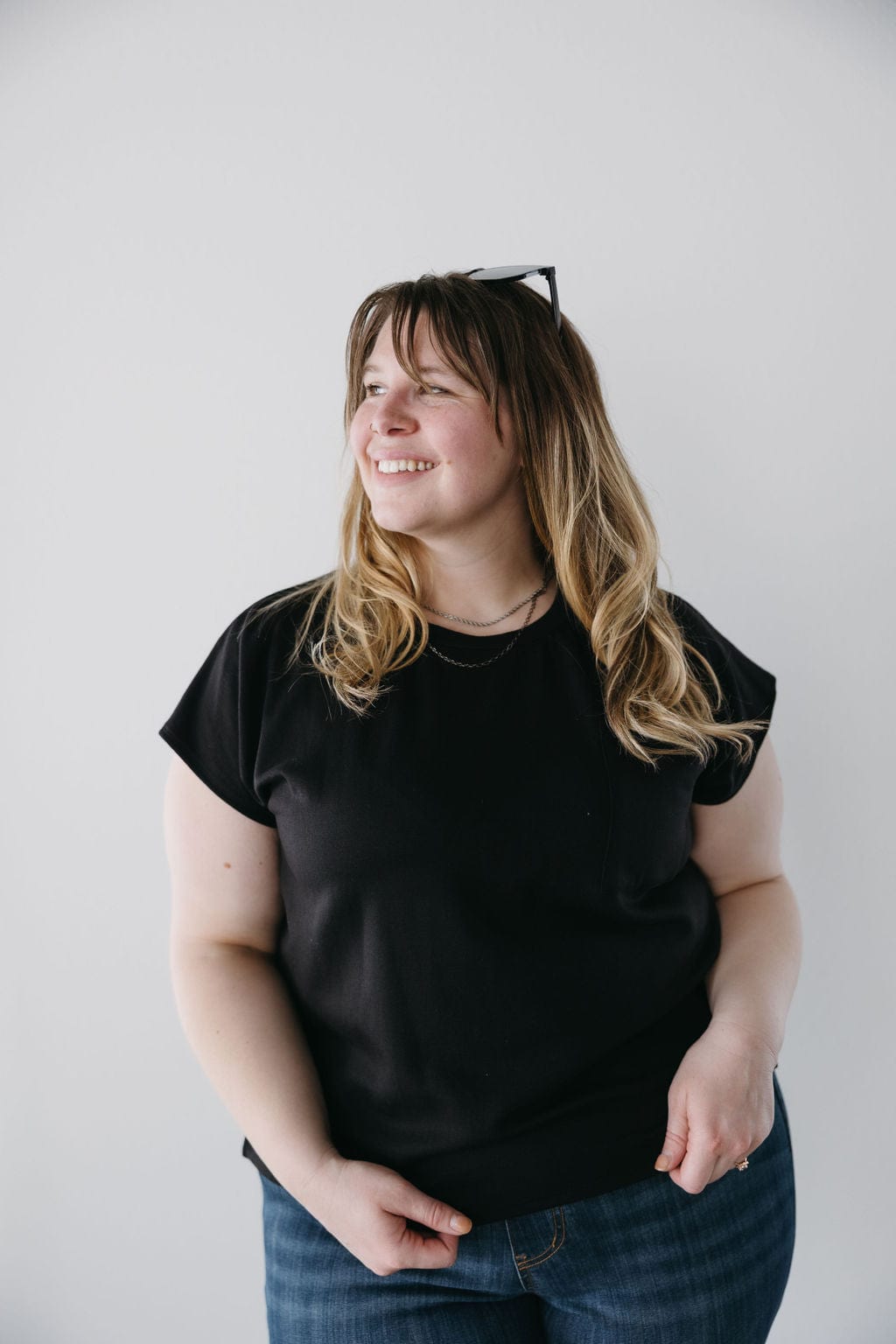 ESSENTIAL SLUB TEE WITH POCKET IN BLACK - Love Marlow