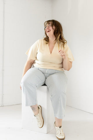 Ethereal Flutter Sleeve Blouse – Natural | Luxe Light As Air Collection - Love Marlow