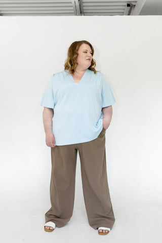 Ethereal Flutter Sleeve Blouse – Pale Blue | Luxe Light As Air Collection - Love Marlow