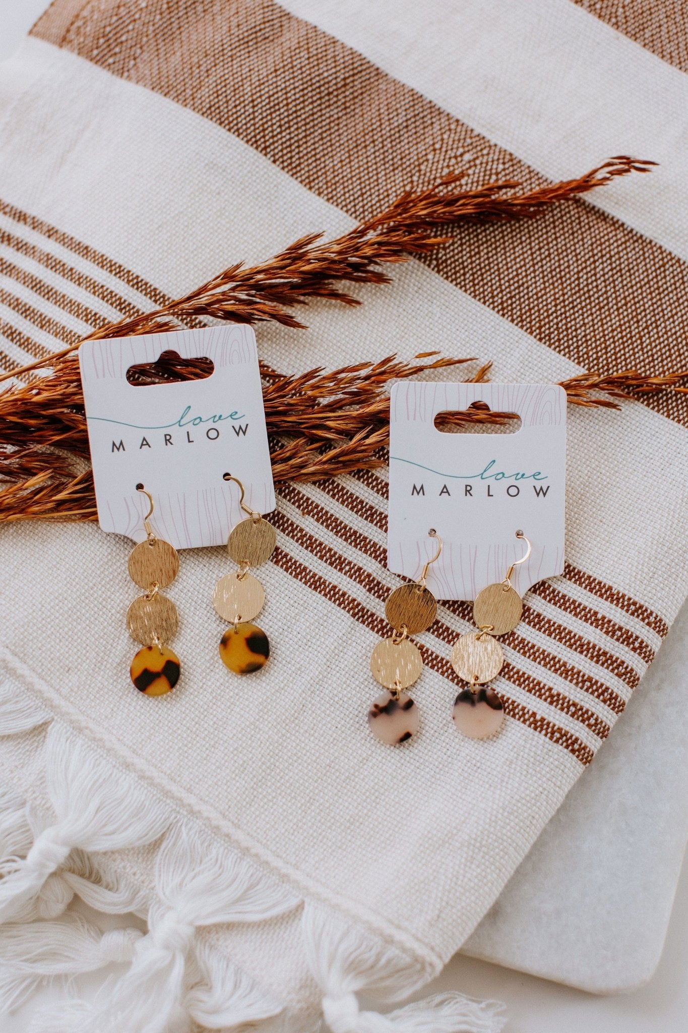 EVELYN EARRINGS IN TORTOISE - Love Marlow