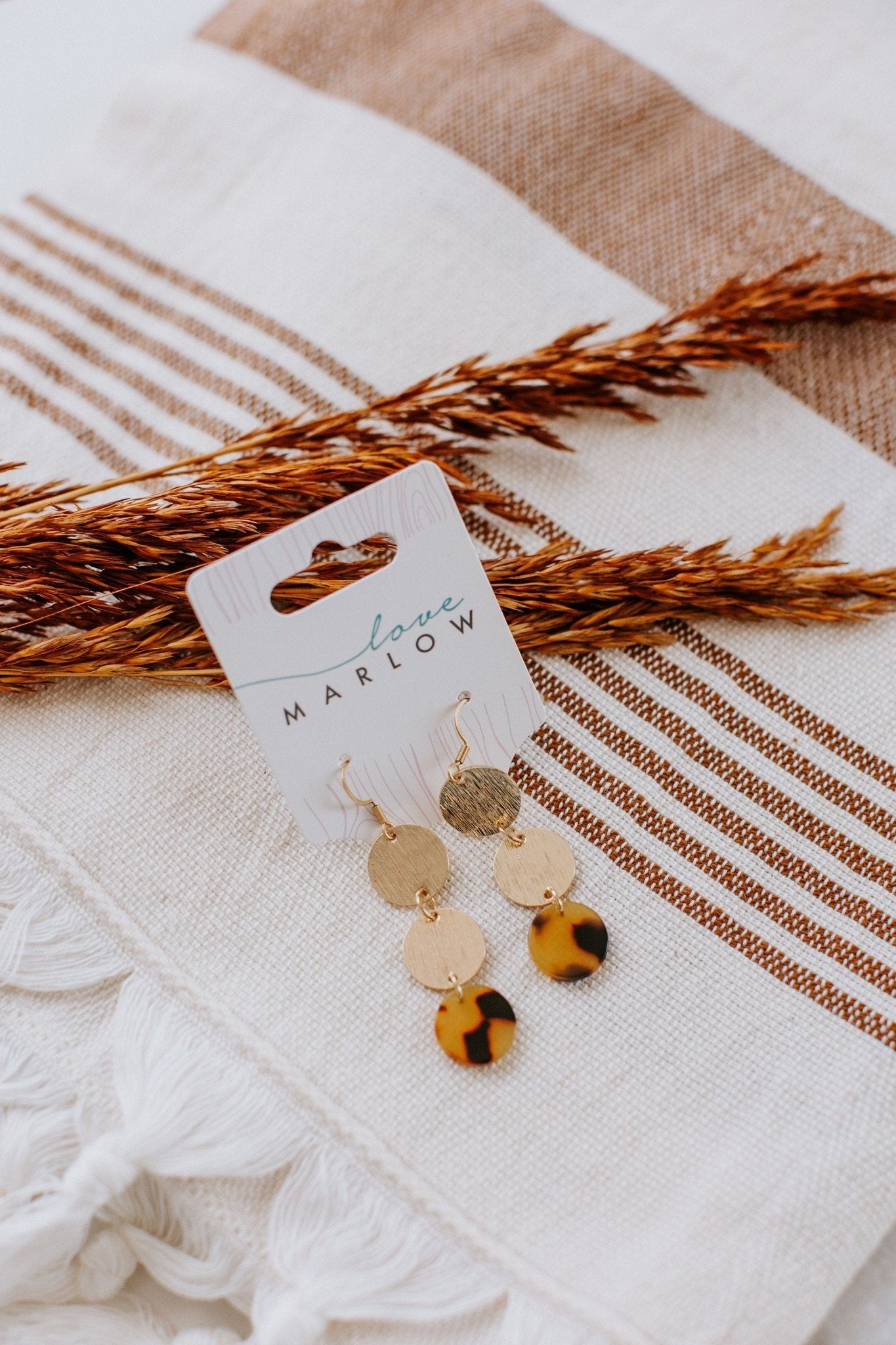 EVELYN EARRINGS IN TORTOISE - Love Marlow