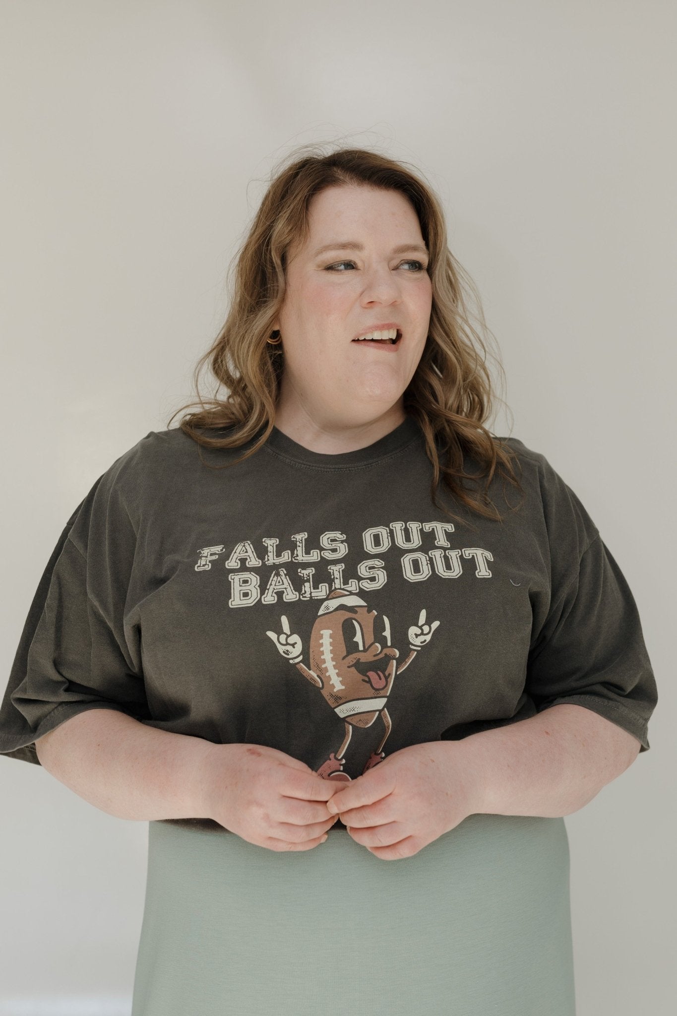 "FALLS OUT BALLS OUT" GRAPHIC TEE - Love Marlow