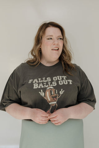 "FALLS OUT BALLS OUT" GRAPHIC TEE - Love Marlow