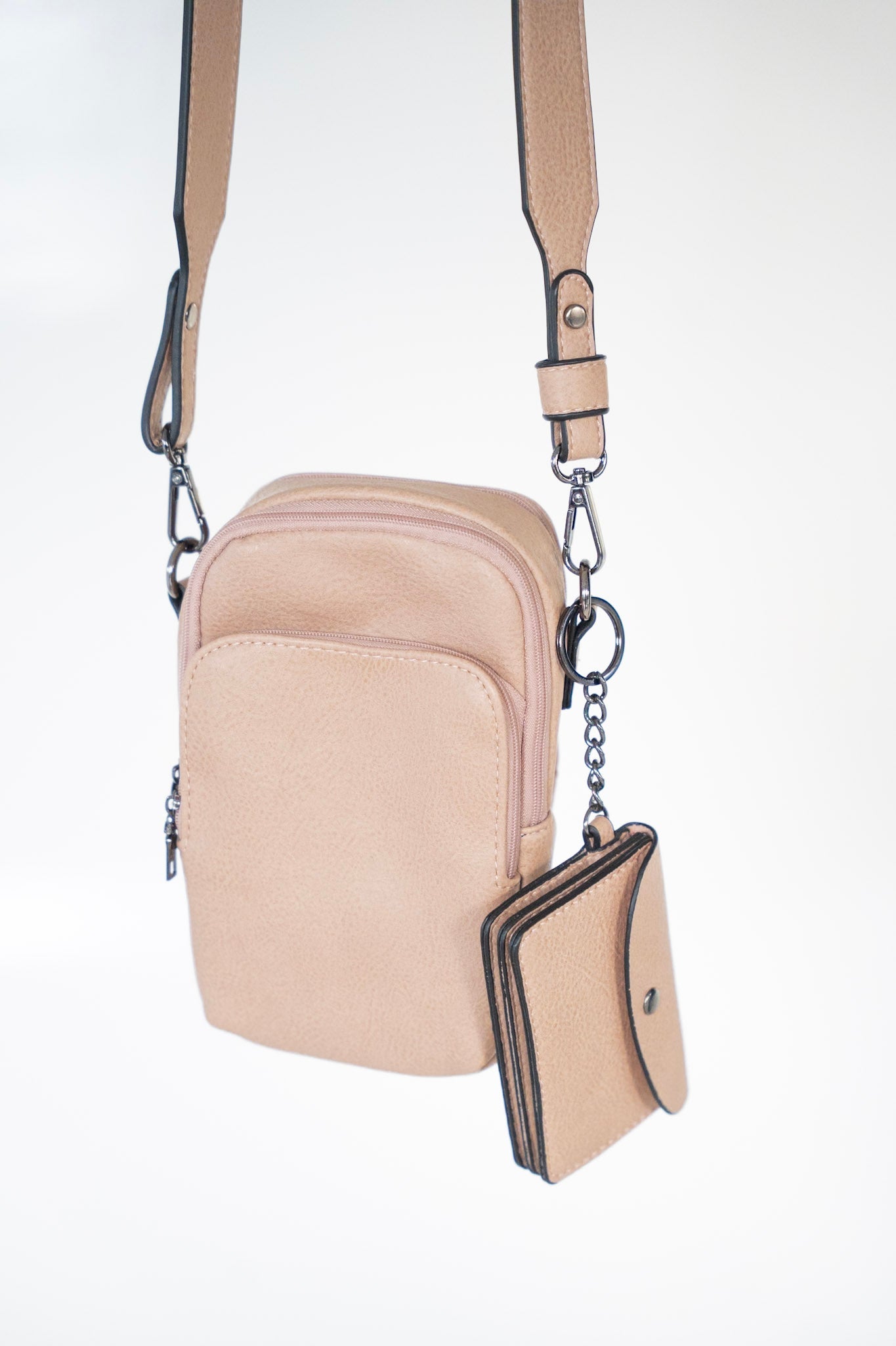 FAUX LEATHER CROSSBODY SLING BAG IN MOONSTONE - Love Marlow