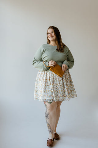 FAUX SUEDE CLUTCH IN MUSTARD - Love Marlow