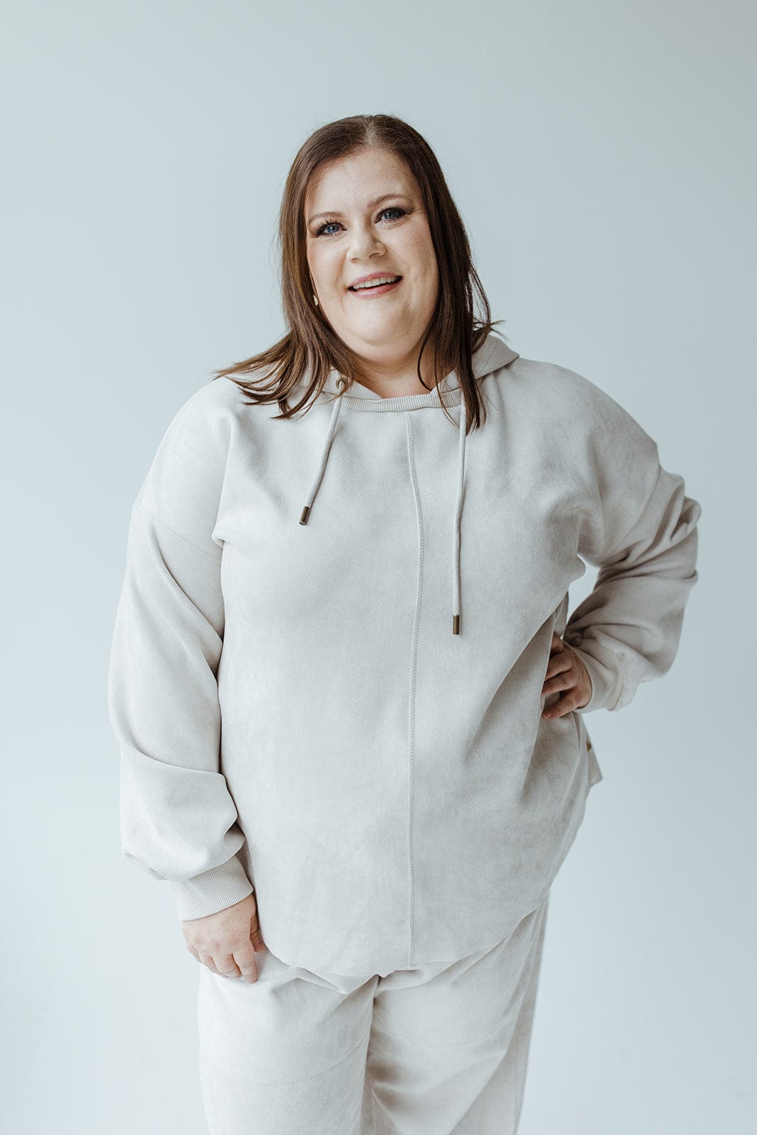 FAUX SUEDE HOODIE - Love Marlow