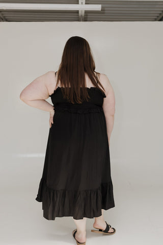 FIT AND FLARE BOHO DRESS IN BLACK - Love Marlow