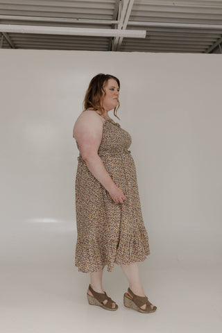 FIT AND FLARE BOHO DRESS IN FALL FOILAGE - Love Marlow