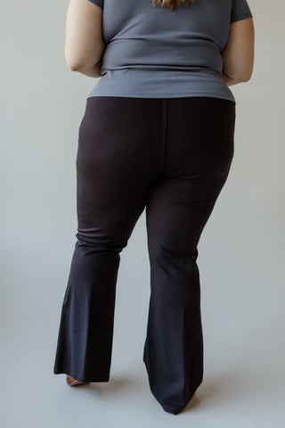 FLARE TREGGING IN NAVY - Love Marlow