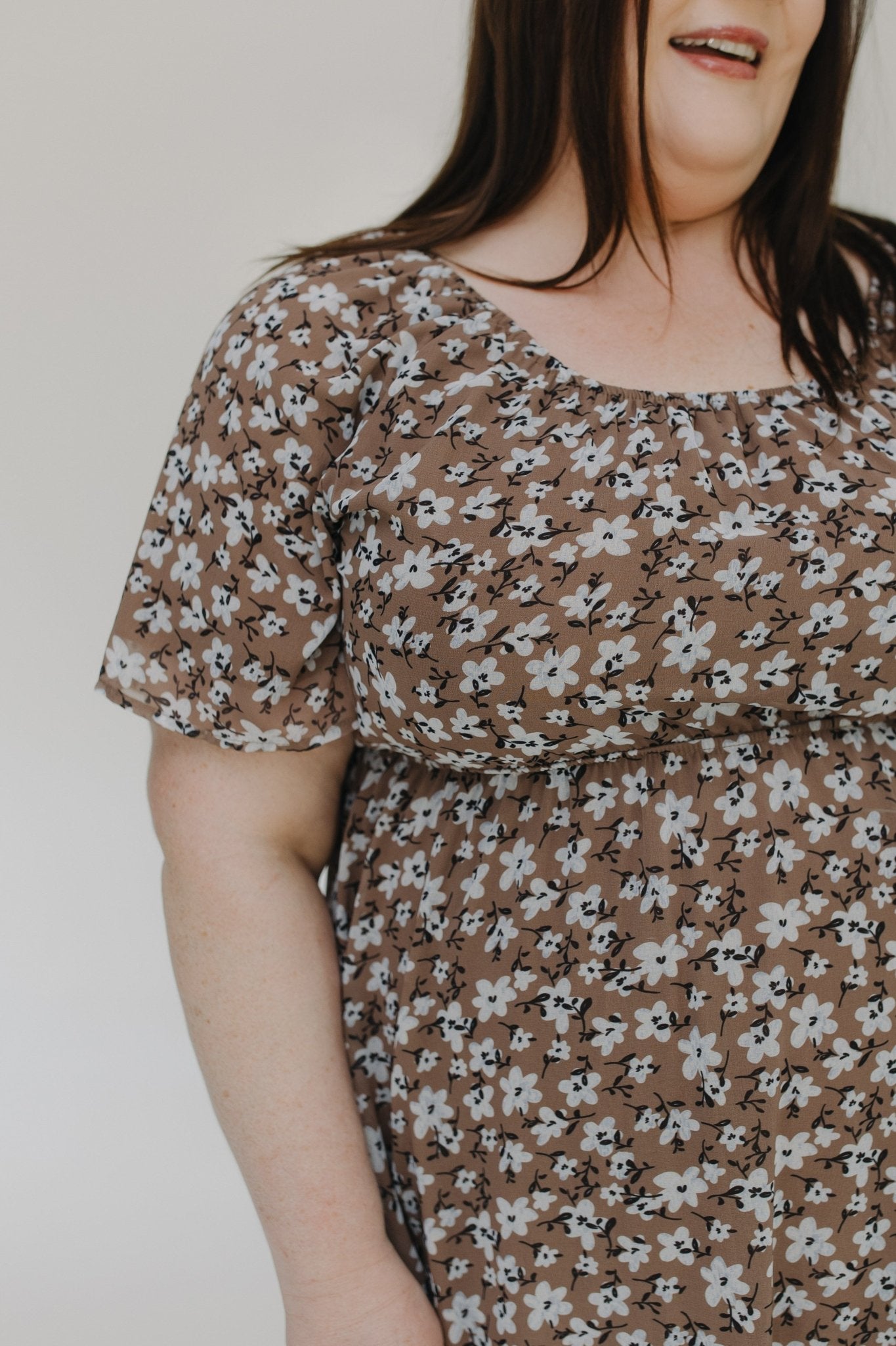 FLORAL FLUTTER SLEEVE A - LINE DRESS - Love Marlow