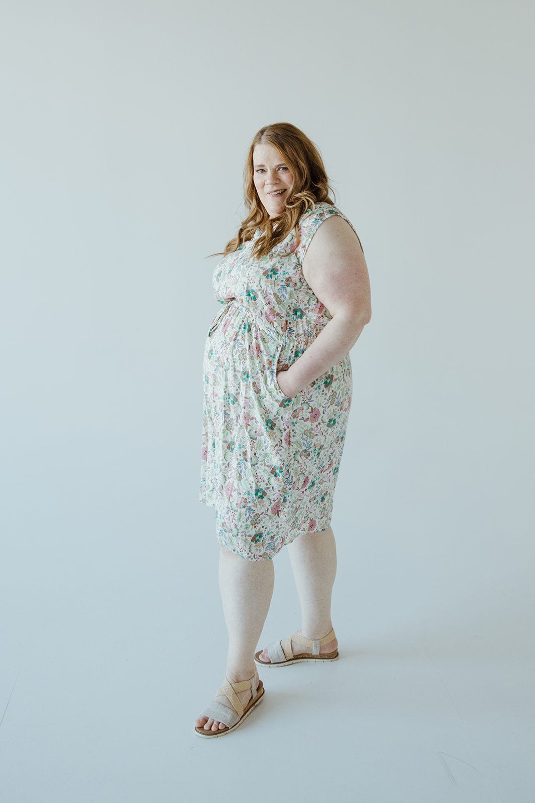 FLORAL PRINT DRAWSTRING WAIST DRESS - Love Marlow