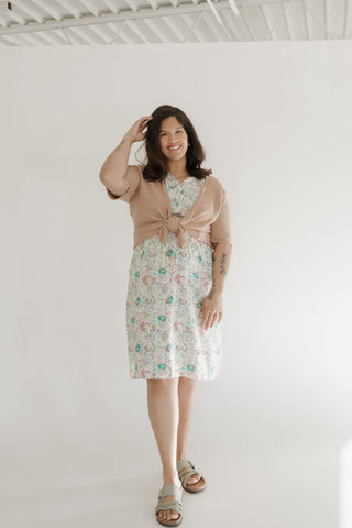FLORAL PRINT DRAWSTRING WAIST DRESS - Love Marlow