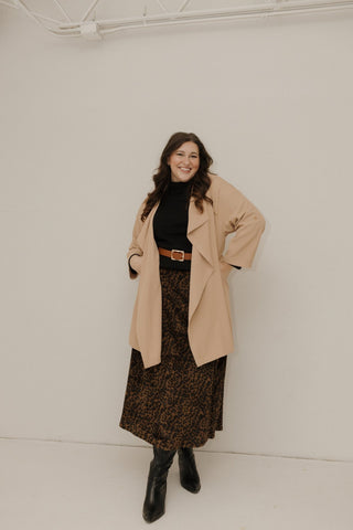 Flowy 3/4 Sleeve Jacket – Warm Sand - Love Marlow