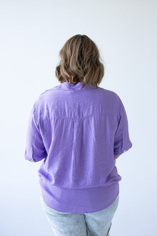 FLOWY BUTTON - UP IN DEWBERRY - Love Marlow