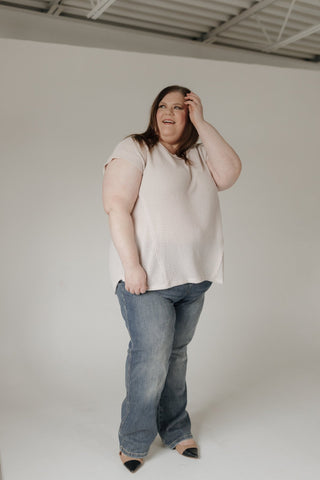 Flowy Raw Edge Detail Crochet Top – Sand - Love Marlow