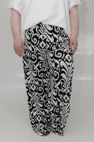 Flowy Wide Leg Pants – Abstract Print - Love Marlow