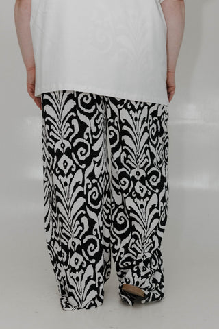 Flowy Wide Leg Pants – Abstract Print - Love Marlow
