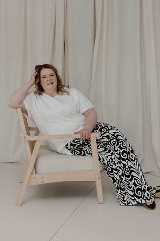 Flowy Wide Leg Pants – Abstract Print - Love Marlow