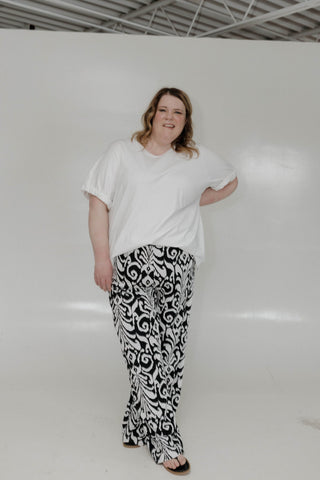 Flowy Wide Leg Pants – Abstract Print - Love Marlow