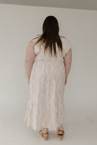 Flutter Sleeve Feminine Midi Dress – Vintage Cream - Love Marlow