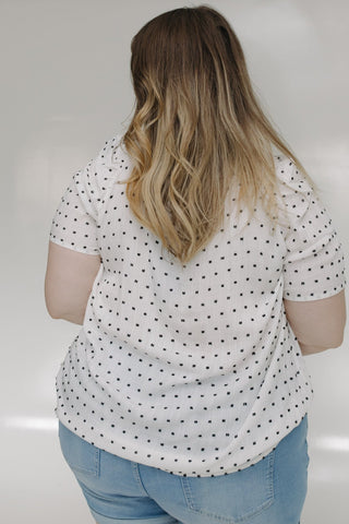 FLUTTER SLEEVE POLKA DOT BLOUSE - Love Marlow
