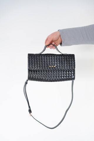 Fold Over Woven Clutch Crossbody - Love Marlow